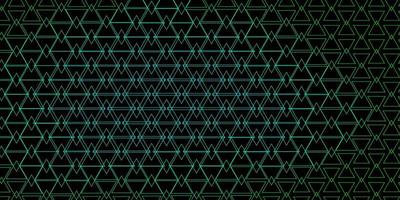 Dark Green vector pattern with lines, triangles.
