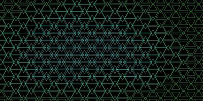 Dark Green vector pattern with lines, triangles.