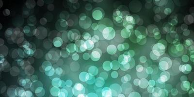 Light Green vector template with circles.