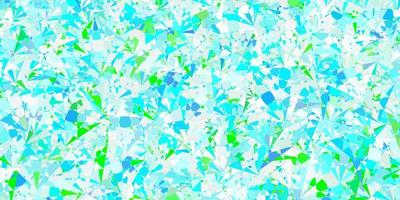 Light Blue, Green vector backdrop with triangles, lines.