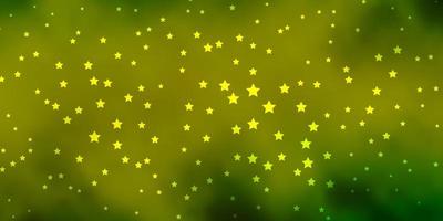 Dark Green, Yellow vector pattern with abstract stars.