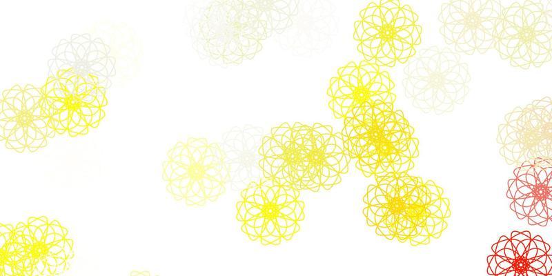 Light orange vector natural backdrop with flowers.