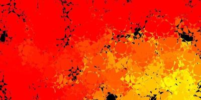 Dark Red, Yellow vector texture with random triangles.