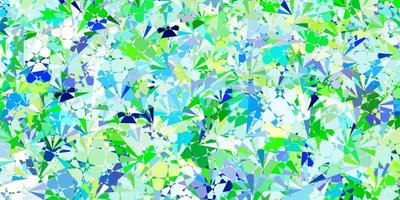 Light Blue, Green vector pattern with polygonal shapes.