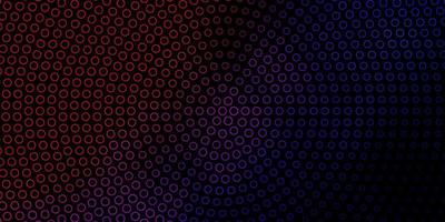 Dark Blue, Red vector background with circles.