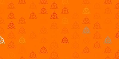 Light Yellow vector background with occult symbols.