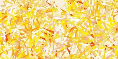 Light yellow vector background with triangles.
