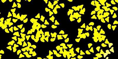 Dark yellow vector pattern with abstract shapes.