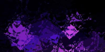 Dark Purple vector backdrop with triangles, lines.