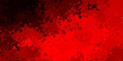 Dark Red vector backdrop with triangles, lines.