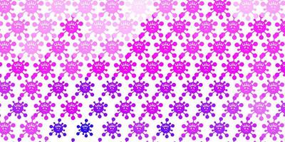 Light Purple vector pattern with coronavirus elements.