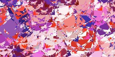 Light Pink, Red vector texture with random triangles.