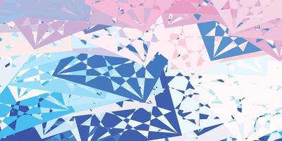 Light Pink, Blue vector texture with random triangles.