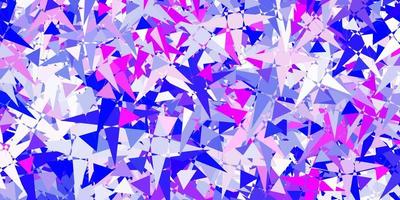 Light Pink, Blue vector backdrop with triangles, lines.