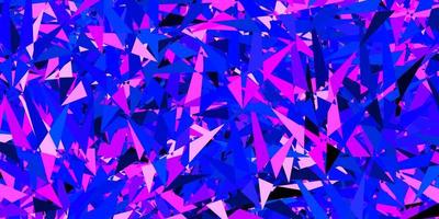 Dark Pink, Blue vector background with polygonal style.