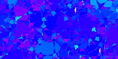 Dark Pink, Blue vector background with triangles.