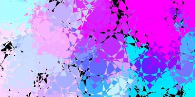 Dark Pink, Blue vector pattern with polygonal shapes.