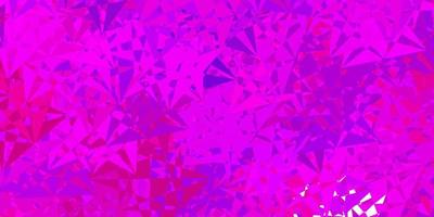 Dark pink, red vector texture with random triangles.