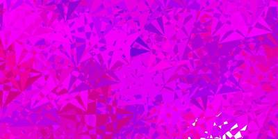 Dark pink, red vector texture with random triangles.