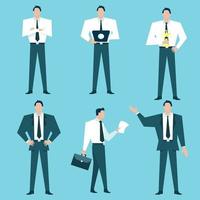 Set of business man vector