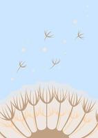 Vector of dandelion. Abstract flowers dandelions background. A4