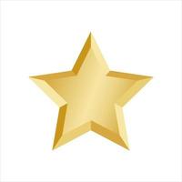 Gold star isolated on white background vector