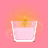 Vector illustration of an aroma candle.