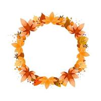 Autumn leaves frame isolated vector