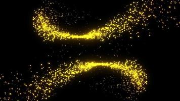 balançoire de mouvement de particules d'étoile de lueur jaune video