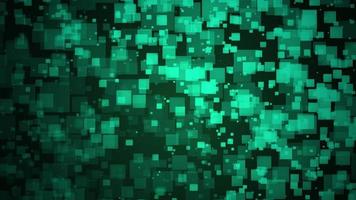 Abstract loop moving dark green blue square video