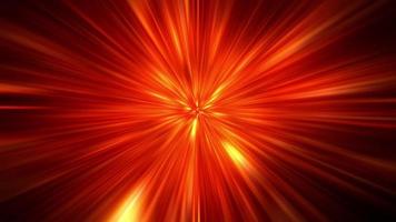 Abstract futuristic radial glow orange shine light video