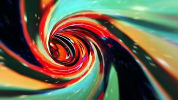 chaîne de vortex de peinture acrylique colorée hypnotique abstraite video