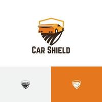 Car Shield Garage Repair Protection Shop Auto Service Logo Template vector