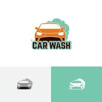 Clean Car Wash Carwash Soap Foam Spotless Auto Service Logo vector