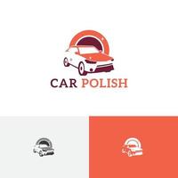 lavado de autos lavado de autos lavado de autos pulido de carrocería logotipo de servicio automático vector