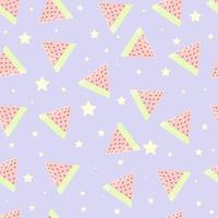 Fruits seamless pattern with watermelon vector