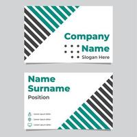 flat abstract geometric business card template vector