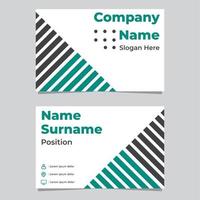 flat abstract geometric business card template vector