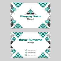 flat abstract geometric business card template vector