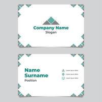 flat abstract geometric business card template vector