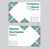 flat abstract geometric business card template vector