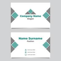 flat abstract geometric business card template vector