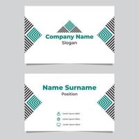 flat abstract geometric business card template vector