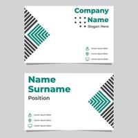 flat abstract geometric business card template vector