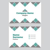 flat abstract geometric business card template vector