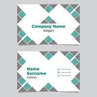 flat abstract geometric business card template vector