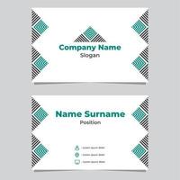 flat abstract geometric business card template vector