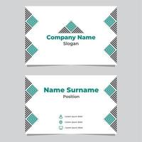 flat abstract geometric business card template vector