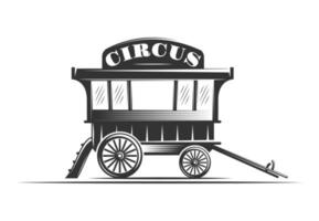 Circus wagon isolated on white background vector