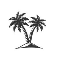 Palm tree isolated on white background vector